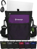 Gobeigo Dog Treat Pouch with Silicone Snack Bag, Front Pocket fits All Phones, 4 Cup Treat Bag with Training Clicker, Upgrade Stronger Magnetic Closure, 3 Ways to Wear Walking Fanny Pack (Purple)