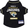 NFL Jacksonville Jaguars Dog T-shirt Large. - Licensed Shirt for Pets Team Colored with Team Logos- Premium Stretchable Materials for the comfort of your Dog & Cat