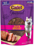 Cadet Gourmet Duck Breast Jerky Dog Treats, Healthy, Long-Lasting High-Protein Training Treats for Small & Large Dogs, 40 oz.