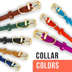 OOPSDOGGY Reflective Rolled Leather Dog Collar Adjustable Soft Padded Pet Collar for Small Medium Large Breed Dogs (Blue, L, 14"-18")
