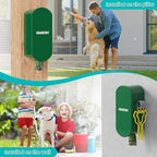 Dog Poop Bag Dispenser Wall Mount with 2Pcs Holders, Magnetic Door Closure,Metal,Corrosion-resistant,High Capacity,Suitable for Indoor, Outdoor, Parks, Beaches, Courtyards, Excluding bag rolls