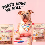 Polkadog Cake Batter Dog Treats – Soft & Chewy Premium Birthday Treats with Peanut Butter & Banana – Healthy, Limited Ingredient, Training Size for All Dog Breeds & Ages – Natural, Made in USA – 10 oz