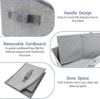 VCEPJH Dog Toy Basket Storage Box, 2 Pack Foldable Pet Toy Basket Shallow Puppy Toy Bin with Handles for Organizing Chew Toys Leashes Clothes Blankets And Accessories(Gray), TP062-2