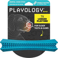 Playology Dog Toys | Dental Chew Stick Gentle on Gums | Medium Peanut Butter Scented Toy - Easy to Clean and Made from Non Toxic Materials