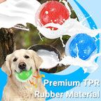 Glow Dog Ball, 3.5” Squeaky Dog Toy Ball, Dog Rubber Ball Toys for Small and Medium Large Dogs, Durable Dog Fetch Toys Puppy Chew Toys Pack of 4