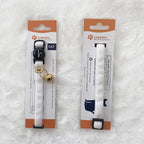Safety Quick Release Cat Collars,Double Velvet with Bell Available in a Range Colors,Perfect for Your Kitty, Adjustable 20-30 cm (20-30cm, White)