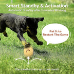 Interactive Dog Balls, Smart Dog Toys, 4 Movement Modes, Durable TPU Squeezably Elastomeric Material, Motion Activated Automatic Moving Rolling Ball for Dogs 20-60 lbs