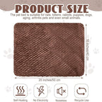 4 Pcs Self Heating Cat Pad Self Warming Cat Bed Dog Heating Pad Washable Thermal Pet Mat for Indoor Outdoor Pet 16 x 20 Inch Removable Non Slip(Coffee)