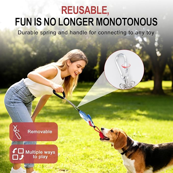 Dog tug of war Toy with Handle,Interactive Dog Toys with Squeak for for Small to Medium Dogs to Exercise Play Rope,Interactive Dog Toys for Boredom