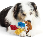LE SURE Dog Birthday Cake Toy - Cute Squeaky Dog Birthday Toy for Gentle Chewers with Interactive Tug Rope, Plush Interactive Toy for Adult Dogs Birthdays Party, Standard, Milk Chocolate