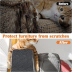 Cat Scratch Furniture Protector - 158" x 13.8" Trimmable Self-Adhesive Cats Claws Scratch Pads, DIY Cat Climbing Couch Protector for Scratch Post Cat Tree Replacement Indoor (Dark Gray)