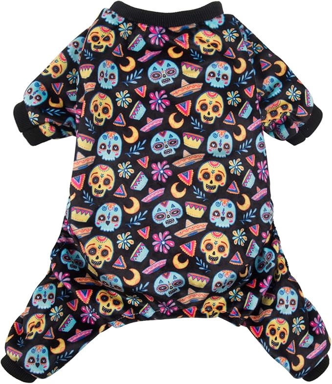 CuteBone Small Dogs Outfit Soft Puppy Onesies Pjs Halloween Dog Pajamas Pet Coat Cat Apparel Comfy Doggie Jumpsuit Bodysuit for All Seasons P73S