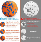 Dog Balls, Indestructible Dog Toy Ball for Aggressive Chewers, Durable High Elasticity Interactive Ball for Training Dog Catch and Fetch, Large Medium Small Dog and Puppies(Orange, 2.5in, 2pcs)