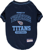 NFL Tennessee Titans Dog T-shirt Medium. - Licensed Shirt for Pets Team Colored with Team Logos- Premium Stretchable Materials for the comfort of your Dog & Cat