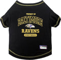 NFL Baltimore Ravens Dog T-shirt X-Small. - Licensed Shirt for Pets Team Colored with Team Logos- Premium Stretchable Materials for the comfort of your Dog & Cat