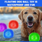 8 Pack 4.5 Heavy Duty Squeaky Dog Balls for Medium Large Dogs Large Spiky Ball Toys for Aggressive Chewers Pet Training Clean Teeth Outdoor, 4 Colors