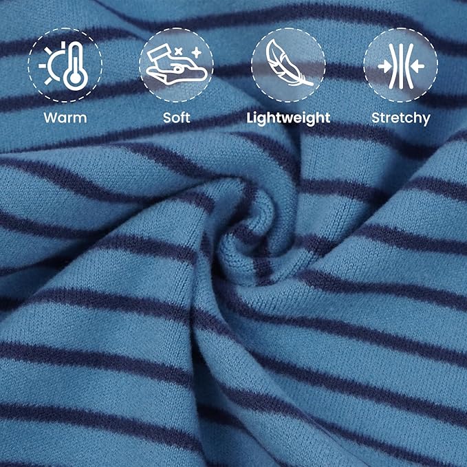 ROZKITCH Striped Dog Sweater,Cute Pet Shirt Stretchy Comfort Fit for Doberman, Rottweiler, Great Dane etc All-Day Wear BlueStripe 4XL