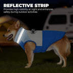 Dog Winter Coat, Reflective Dog Coats for Large Dogs, Waterproof Windproof Pet Clothes Jacket with Harness Built in, Warm Cold Weather Coats, Dogs Snowsuit Vest, Blue XX-Large