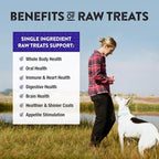 Northwest Naturals Raw Rewards Freeze-Dried Pork Heart Treats for Dogs and Cats - Bite-Sized Pieces - Healthy, 1 Ingredient, Human Grade Pet Food, All Natural, Proudly Made in USA, 3 Oz