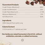 Lamb Cubes: Pure Lamb Dog Treats - All Natural Treats for Dogs. Vet Approved, Single Ingredient, Grain Free, Healthy & Nutritious Premium-Grade Meat, Tasty Treats for Dogs (Lamb Lung, 5oz)