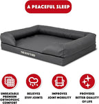 The Dog’s Bed Medium Oxford Grey 30x23.5, Memory Foam, Pain Relief: Arthritis, Hip & Elbow Dysplasia, Post Surgery, Lameness, Supportive, Calming, Waterproof Washable Cover, Veterinary Approved