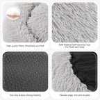 DogBaby Dog Bed, Anti-Anxiety Donut Cuddler Warming Cozy Soft Round Bed, Fluffy Calming Dog Beds for Small Dogs Cats, Washable Pet Bed