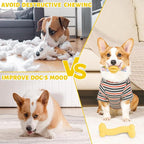 5 Pack Dog Chew Toys for Puppy Cute Yellow Dog Toys Puppy Dog Toys for Teething Soft Durable Interactive Chew Toy for Small Dogs Light Yellow