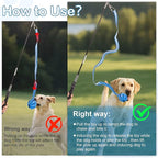 Flirt Pole for Dogs Interactive Dog Pole Toy for Large Medium Small Dogs, Sports Dog Teaser Pole for Tug of War, Flirt Pole with Lure Ball (Extended Pole + Tensile Rope)