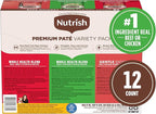 Nutrish Gentle Digestion and Whole Health Blend Premium Paté Variety Pack Wet Dog Food, 13 oz. Can, Pack of 12, Packaging May Vary (Rachael Ray)