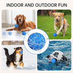 Interactive Dog Toys Dog Ball,Durable Motion Activated Automatic Rolling Toys for Medium/Large Dogs,Automatic Moving, Bouncing,and Rotating,E-TPU Material, IP54 Waterproof (Blue)