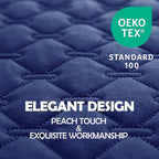 gogobunny 100% Double Sided Waterproof Dog Blanket Soft Pet Bed Cover Reversible Protect Furniture Couch Sofa Car for Puppy Large Dog Cat (Dark Navy/Light Navy, 82x82 Inch (Pack of 1))