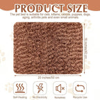 4 Pack Self Warming Cat Pads Self Heating Cat Mat Washable Homeless Dogs Thermal Pads Kennel Pad Reflects Body Heat Warm Crate Bed Mat for Indoor Outdoor Pet(Brown,16 x 20 Inch)