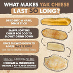 Mighty Paw Yak Cheese Chews for Dogs, All Natural Long Lasting Pet Treats. Odorless & Great for Oral Health. Limited Ingredient Chews for Puppies & Power Chewers (Medium, 12 Pack)1 Count (Pack of 1)