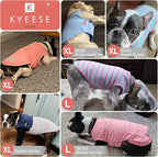 KYEESE 2Pack Dog Shirts Striped T Shirt Soft Tee for Small Dogs Cotton Tank Top Clothes Lightweight Sleeveless Dog Vest, X-Large,Dark Blue+Striped