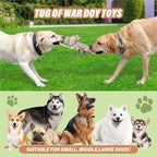 Large Squeaky Dog Toys for Aggressive Chewers,Interactive Tug of War Puppy Toys with Pull Rope,Tough Plush Pet Dog Chew Toys for Small, Medium and Big Dogs