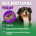 Marrow Bones for Dogs Large, Medium, & Small, All-Natural, USA Made, Healthy Bone Marrow Dog Treats, Filled Beef Bones That Support Dental Health, 6-Inch, 4 Count