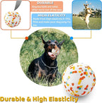 Dog Balls, Indestructible Dog Toy Ball for Aggressive Chewers, Durable High Elasticity Interactive Ball for Training Dog Catch and Fetch, Large Medium Small Dog and Puppies(3in, 4pcs)