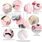 Dog Raincoat,Waterproof Rain Poncho with Hoodie, High Reflective Adjustable Pet Rain Jacket with Leash Hole for Small Medium and Large Dogs (Pink, Medium)