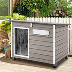 Dog House Outdoor Weatherproof Wooden Igloo Dog House with Raised Feet for Small Dogs Indoor & Outdoor, Dog Houses with Removable Floors, Waterproof House for Small Dogs Outside PET63