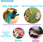 YESWOOD! Tug of War Dog Toy Small Breed,Durable Dog Ball with Rope for Agreessive Chwers,4-Pack Rope with Ball Attached for Small and Medium Breed 0-80 Pounds,Puppy Interactive Toy
