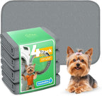 FXW Washable Pee Pads for Dogs, Puppy Pads with Super Absorbent, Specifically Designed for 24inch Cages, 23" × 17" Rectangle, Gray, 4 Packs