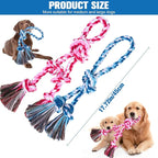 BINGPET 2 Pack Dog Rope Toy for Large and Medium Dogs,Heavy Duty Tug of War Dog Toy,Cotton Tough Dog Chew Teething Toys for Aggressive Chewers