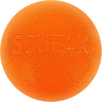 Outward Hound by Planet Dog Squeak Ball Bouncy Fetch Dog Toy, Orange
