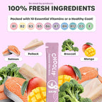 Choolip Squeeze Vita Stick Lickable Cat Treats & Dog Puree – 49-Count Skin & Coat Support Tubes, Creamy Grain-Free High-Protein Puree with Omega 3, Biotin & Vitamins for Healthy Fur & Skin