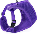 Mile High Life Step in Dog Harness for Small Dogs No Pull, Easy Get on Air Mesh Vest Harness, Adjustable Easy Closures Both Neck and Chest (Purple, M Chest 15.7"-23.2")