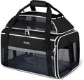 Lekereise Top-Expandable Pet Carrier - TSA Airline Approved Soft Sided Underseat Up to 12lbs Travel Carriers for Small Cats and Dogs with Locking Safety Zippers Anti-Scratch Mesh