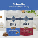 Blue Buffalo Bits Soft Dog Treats for Training, Made With Natural Ingredients & Enhanced with DHA, Chicken & Beef 19-oz Variety Pack, 2 ct