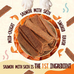 PAWUP Salmon Treats for Dog, Soft Healthy Dog Salmon Jerky, High Protein Dogs Snacks, Human Grade Salmons Fillets with Taurine,12.5oz (Smoked Flavor)