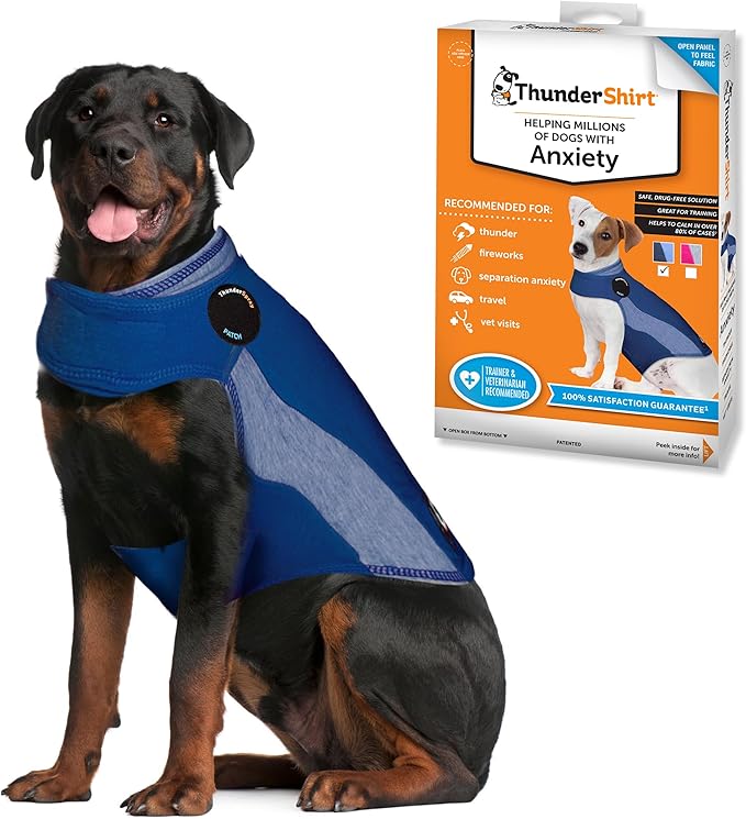 ThunderShirt for Dogs, XX Large, Blue Polo - Dog Anxiety Relief Calming Vest