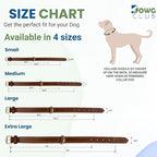 Leather Dog Collar | Leather Collar for Extra Large Dogs, 1.5 Inch Wide Brown Dog Collar | Genuine, Full Grain, Heavy Duty, Comfortable, Padding | (X-Large (Fit Neck Size 22"-26"), Brown)